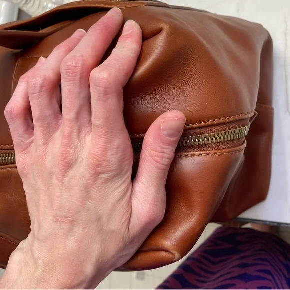 Always limited edition brown leather duffle bag unisex